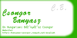 csongor banyasz business card